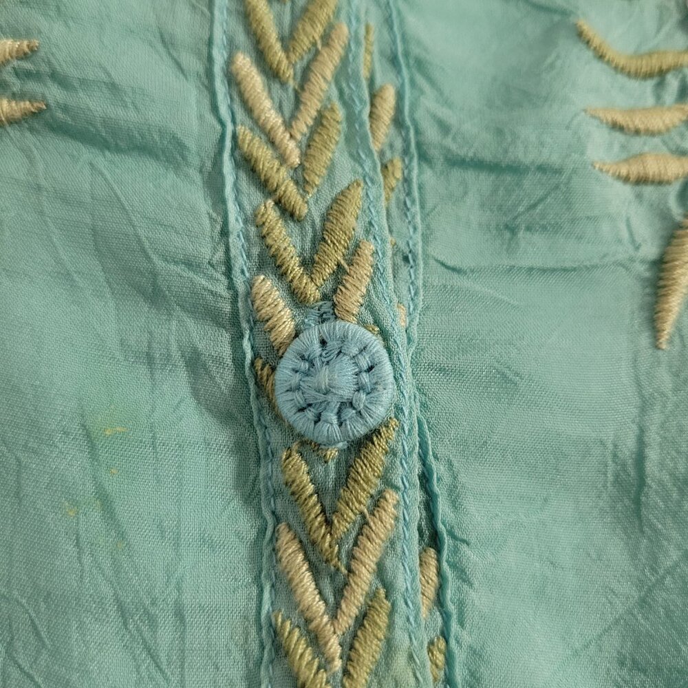 Johnny Was Women's Embroidered Blue Top - Picture 6 of 12